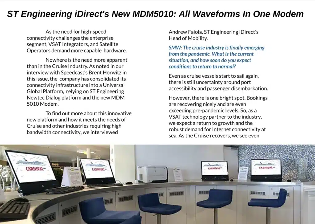 ST Engineering iDirect’s New MDM5010 – All Waveforms in One Modem