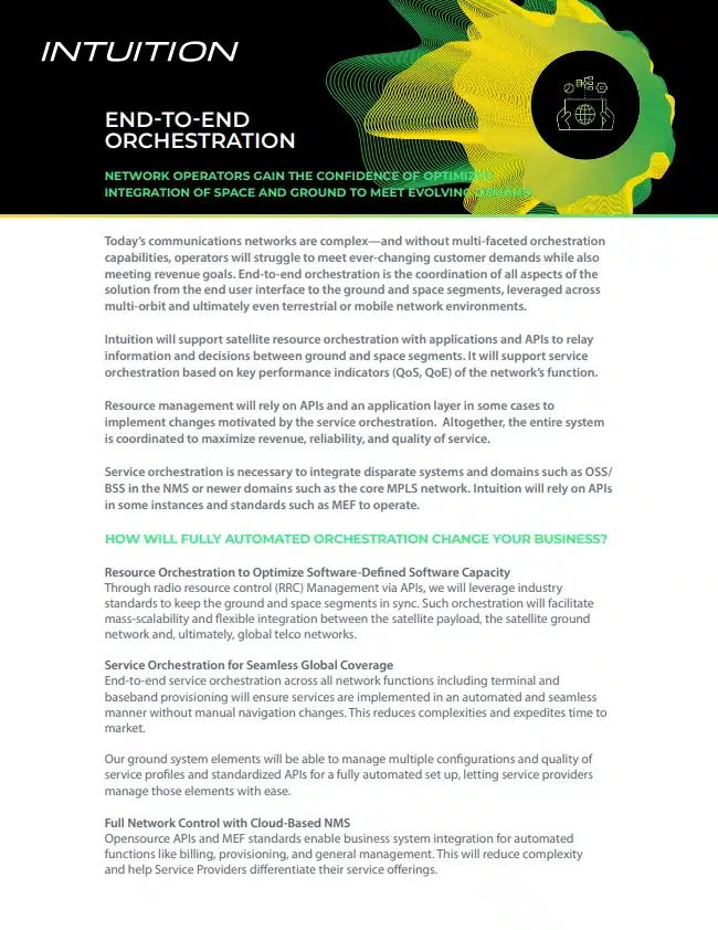 Orchestration Capability Brief