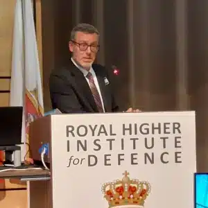 Keith Blanchet at the European Milsatcom Summit