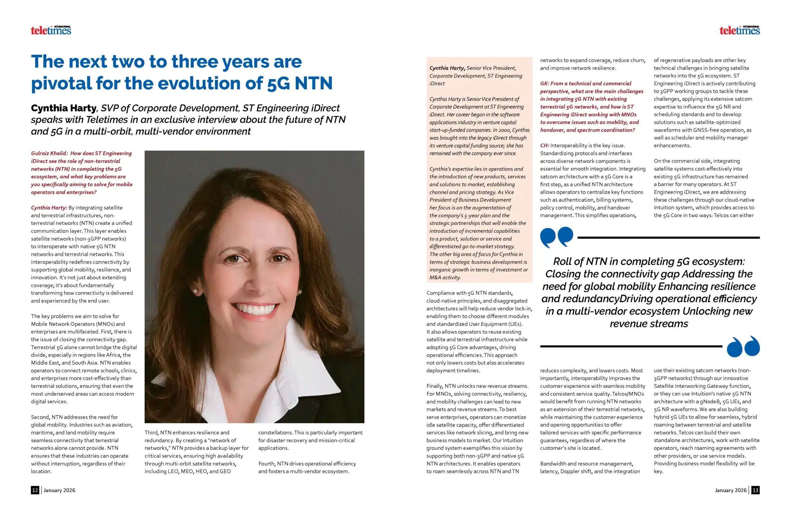 Teletimes - The next two to three years are pivotal for the evolution of 5G NTN