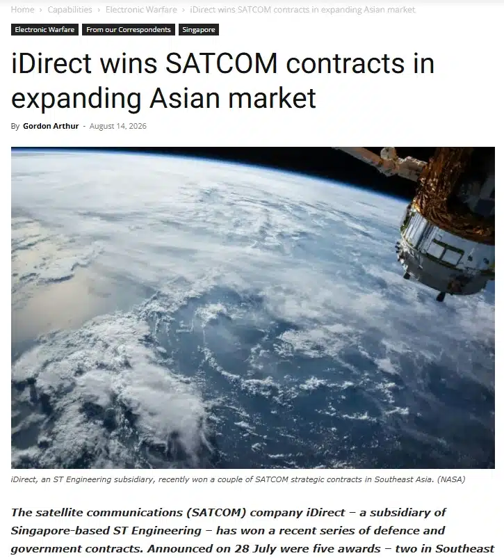 iDirect wins SATCOM contracts in expanding Asian market