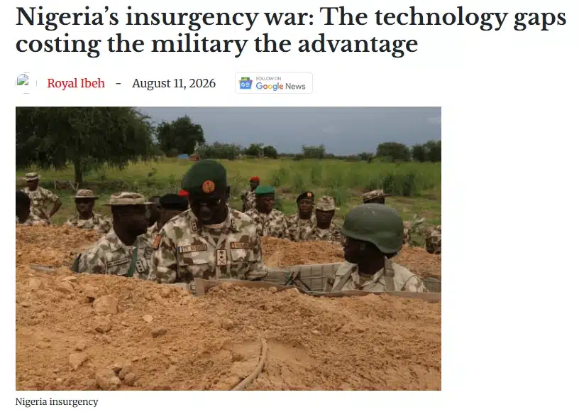 Nigeria's insurgency war: The technology gaps costing the military the advantage